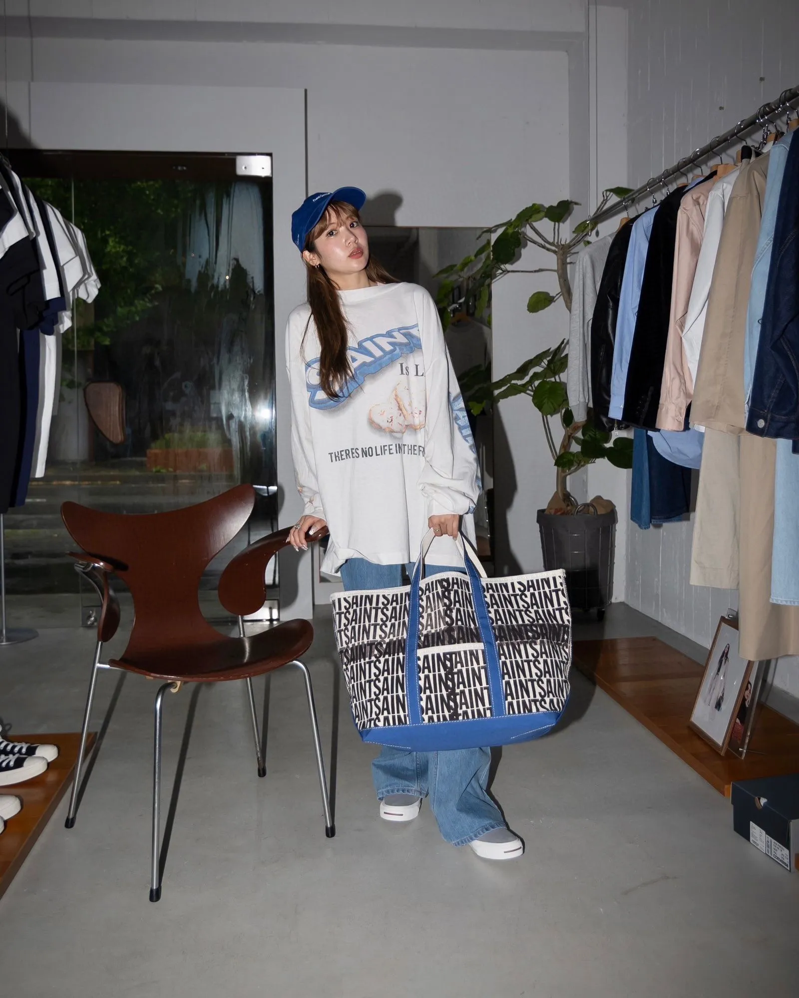 SAINT Mxxxxxx HEART COOKIES L/S TEE/WHT Love Oreo printed long sleeves Off-white S-XL Customized co-branded main mark/wash mark Correct version Ready-made garments washed and distressed VINTAGE feeling Top-notch printing technology Perfect restoration